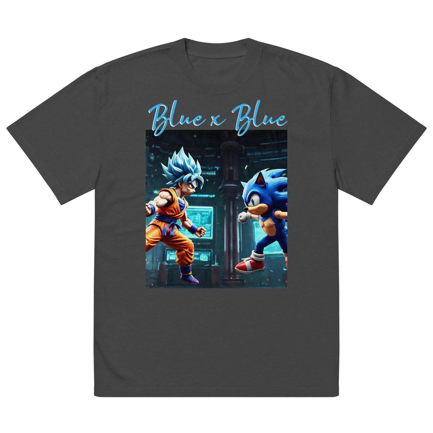 OVERSIZED AI Sonic x Goku Tee - Matty Ice 1 of 1